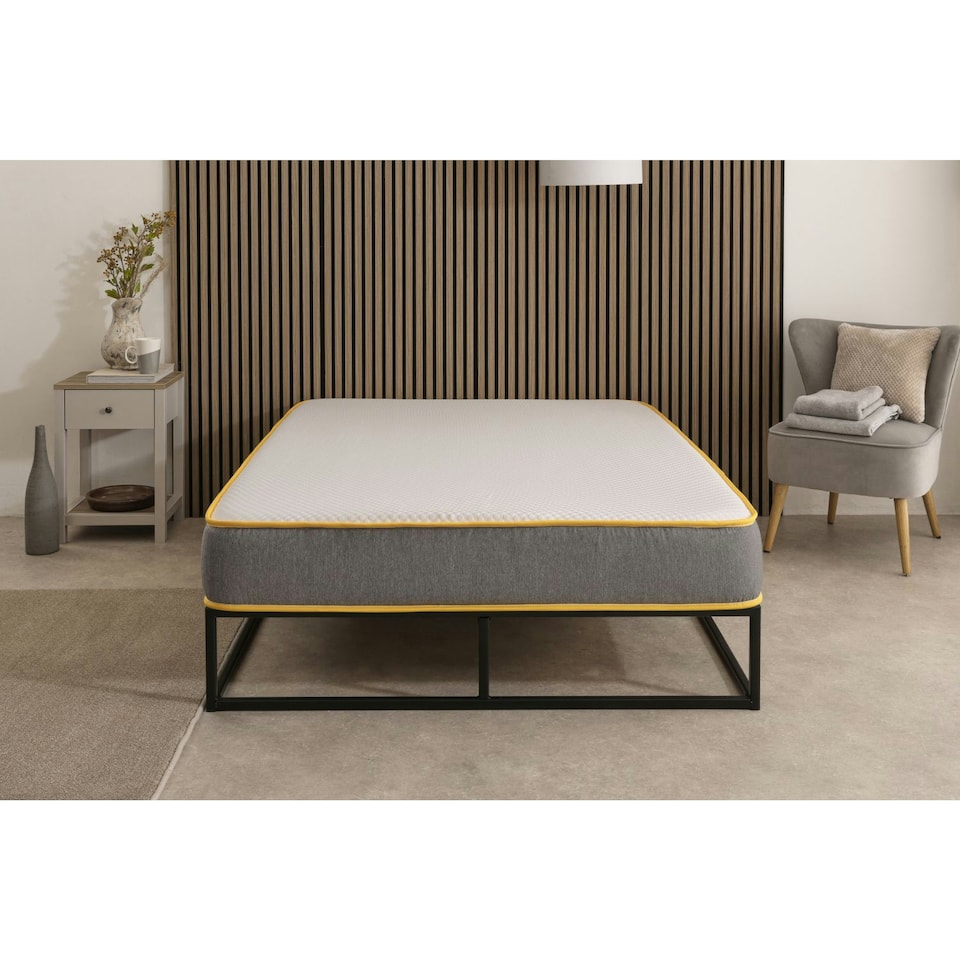 image 1 of The Saffron Comfort All Foam Mattress – 8" Deep Memory & Supportive Foam | Grey | Double