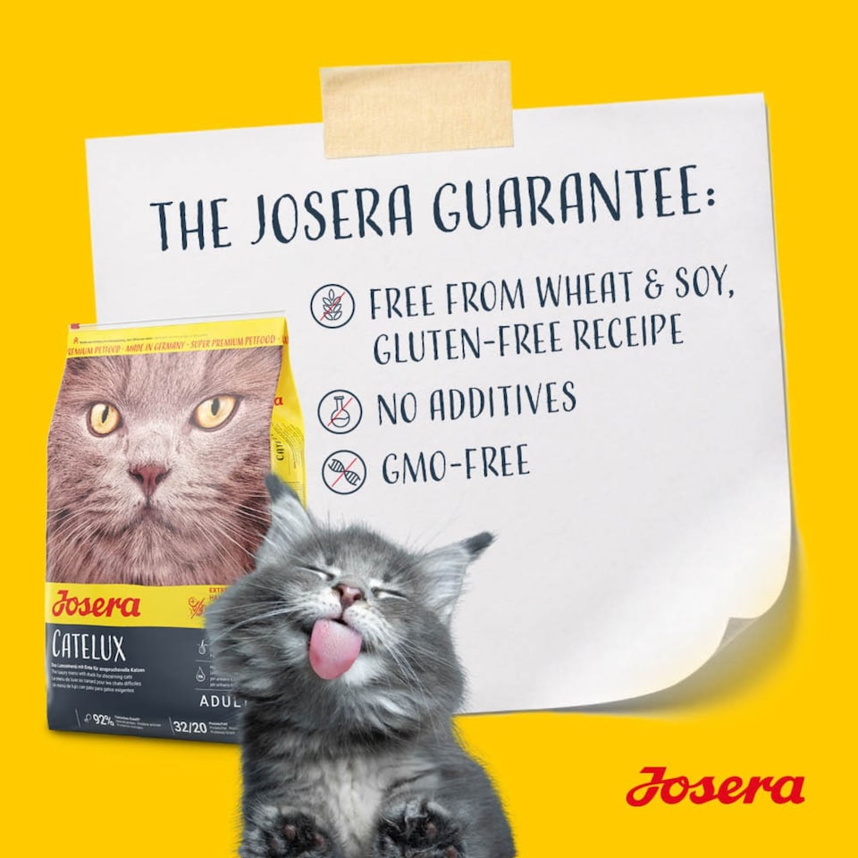 image 1 of Josera Catelux | Complete cat food | Extreme Anti-Hairball | Ideal for long-haired cats | For fussy breeds | Gluten free | High meat | Skin & Coat | 8x0.4kg