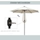 image 4 of Outsunny Outdoor Garden Solar Power 24 LED light Parasol Sun Umbrella Crank Tilt