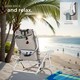 image 9 of Coral aluminum beach chair, foldable with backpack function | Cream | beige | 1