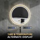image 5 of HOMCOM Illuminated Bathroom LED Mirror 80cm Round Wall Mounted Mirror Gold