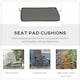 image 5 of Outsunny Set of 6 Chair Cushion Seat Pads Dining Chair w/ Straps Outdoor Grey 