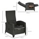 image 7 of Outsunny Garden Recliner w/ Cushion, Reclining Rattan Chair, Dark Grey/Brown
