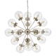 image 4 of Interiors by Premier 18 Light Silver Ceiling Pendant, Abstract Burst Design Statement Light, Glass Globe Ceiling Light Silver