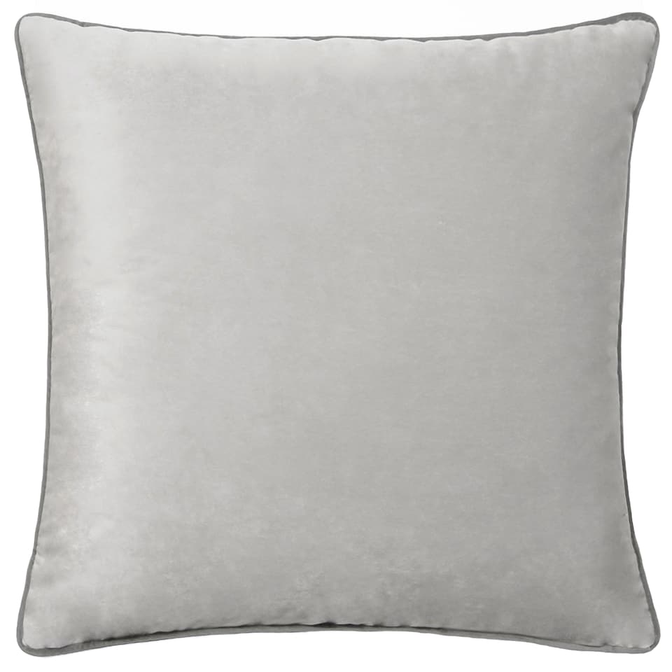 image 1 of Furn Meridian Velvet Cushion, Dove/Charcoal, 55 x 55cm
