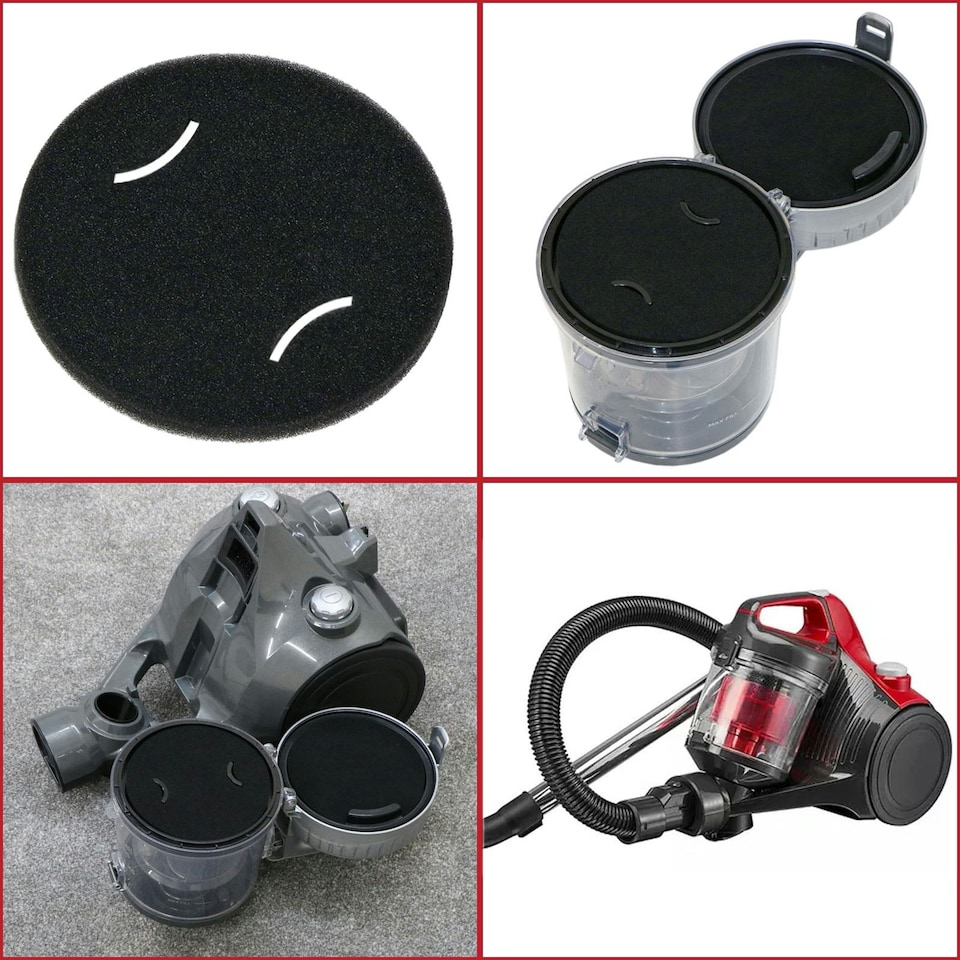 image 1 of SPARES2GO Foam Filter for Currys Essentials C700VC18 Vacuum Cleaner