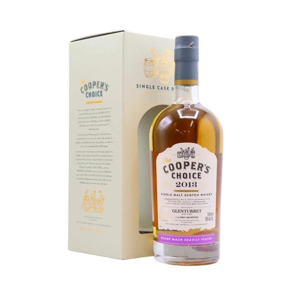image 1 of Glenturret - Cooper's Choice - Heavily Peated Single Cask No. 1906 2013 9 year old Whisky | Multi | 1