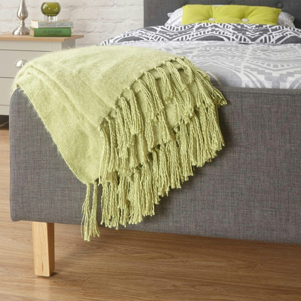 image 1 of Ashbourne Charcoal Grey Single 3ft Bed Fabric Upholstery Sturdy Wooden Frame