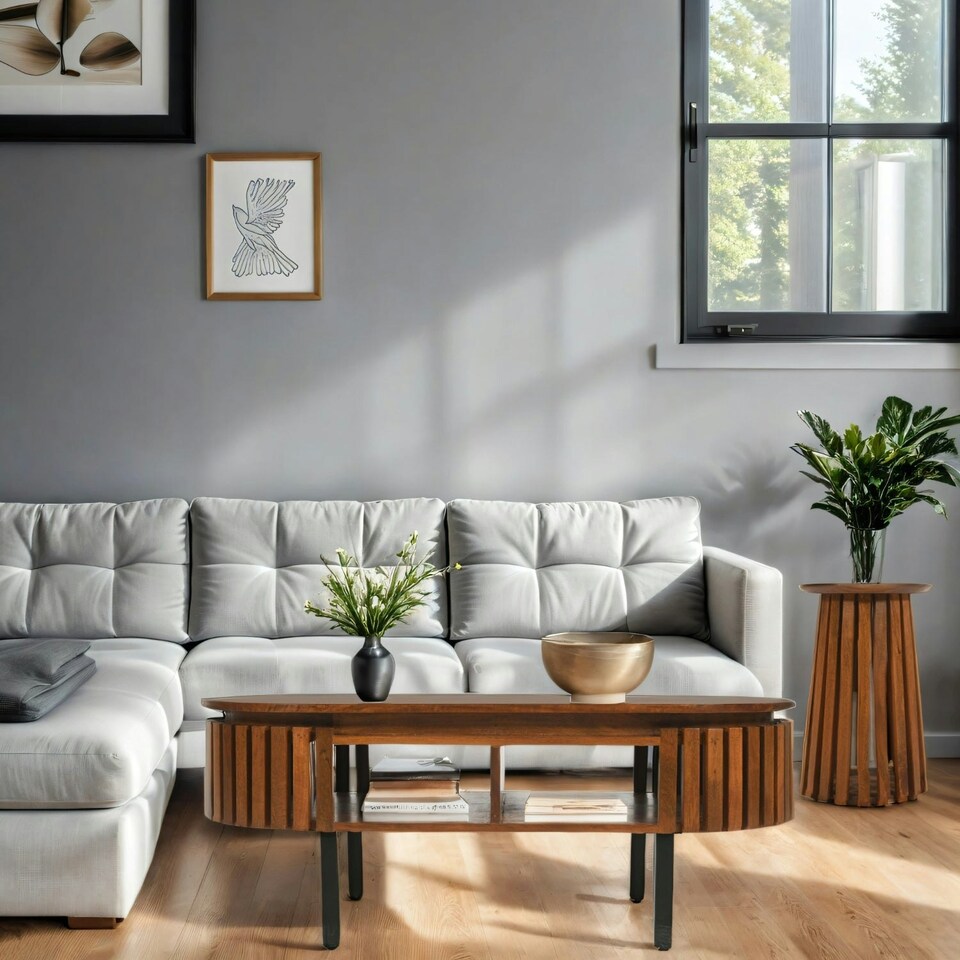 image 1 of Osburn Mango Wood Rectangular Coffee Table Brown