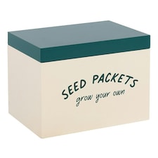 Something Different Seeds Storage Box - Beige/Teal - One Size