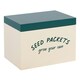 image 1 of Something Different Seeds Storage Box - Beige/Teal - One Size