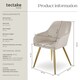 image 6 of Chair Marilyn with Velvet Cover, Gold Steel Legs and Plush Padding | Grey | taupe/gold | One Size | 2