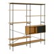 image 4 of Angus Bookcase with 1 Sliding Door & 5 Shelves in Oak & Black