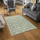 image 2 of Egyptian hieroglyphic decorative background (Rug) Green | Large: 140x200cm
