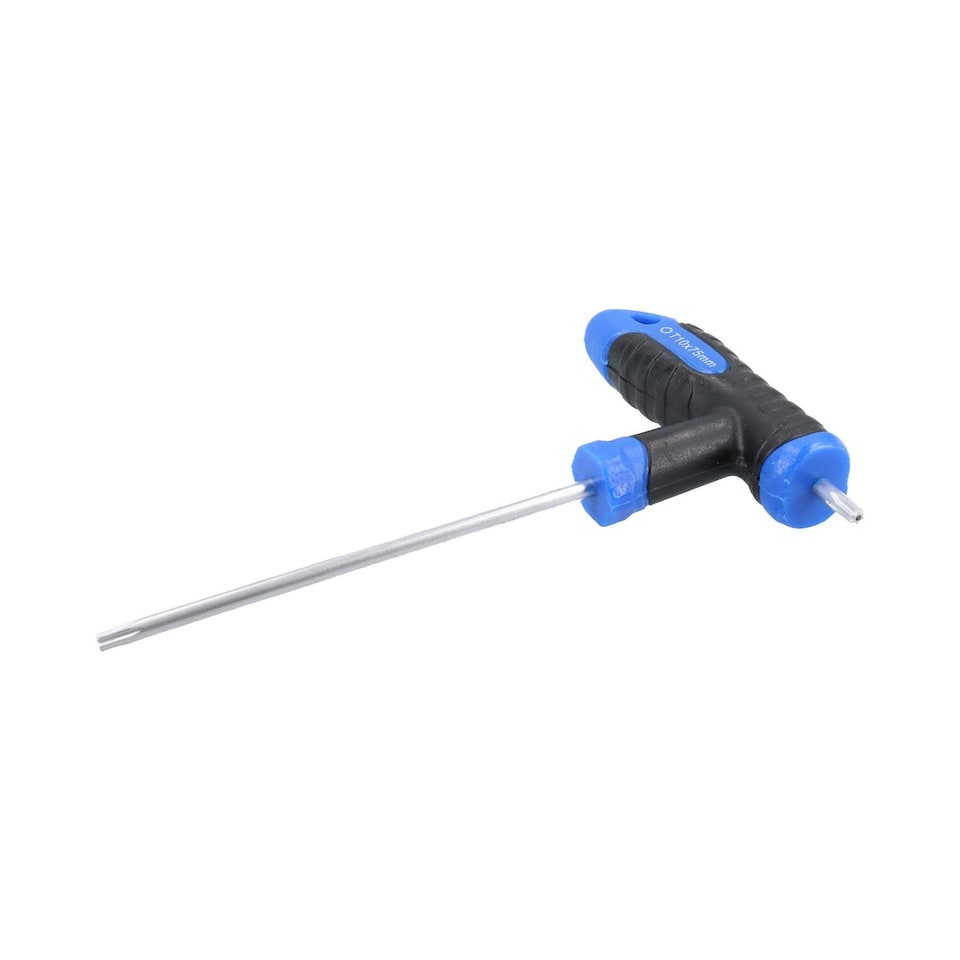 image 1 of T10 T-Handle Torx Screwdriver Star Key Tamper Torx Tool Chrome Vanadium Steel