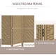 image 4 of HOMCOM 4 Panel Folding Room Divider, Freestanding Privacy Screen, Natural