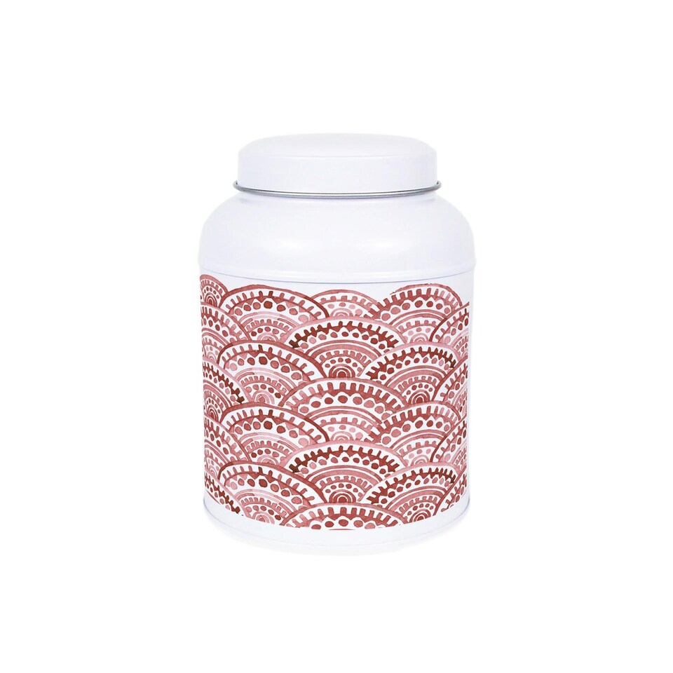 image 1 of Painted Scales Peppercorn Canister - Small Domed Lid Kitchen Storage Jar