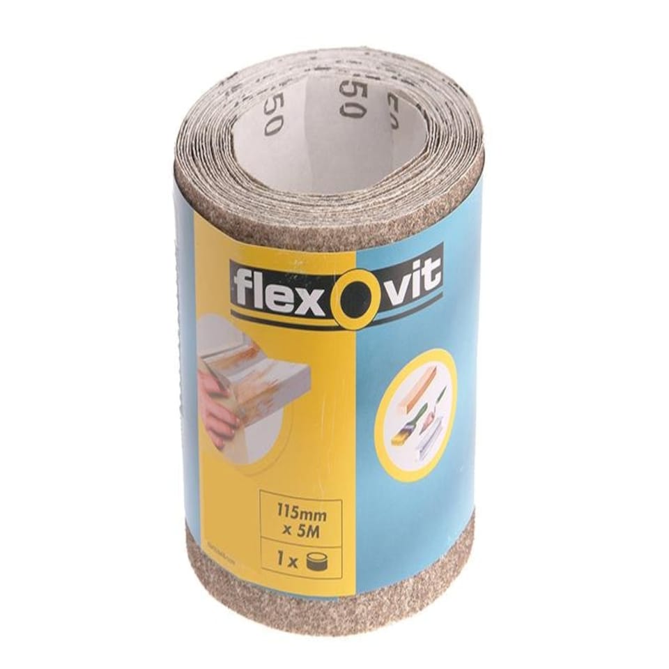 Flexovit General Purpose Sanding Roll 115Mm X 5M Medium 120G