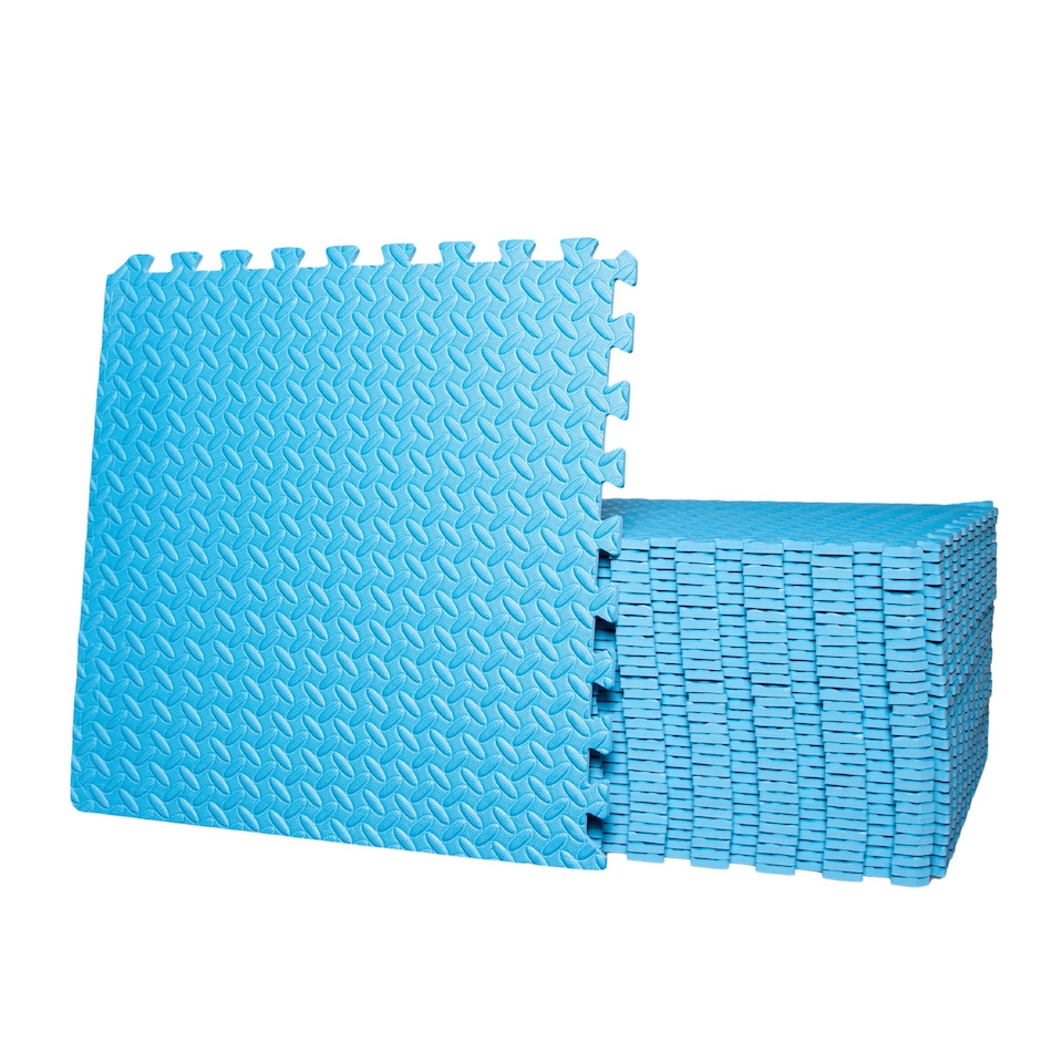 image 1 of Samuel Alexander Blue 16 Piece EVA Foam Floor Protective Tiles / Mats 60x60cm Each