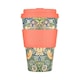 image 1 of Ecoffee Cup 14oz 400ml William Morris Design Reusable Eco-Friendly, Plant Based Coffee Cup with Silicone Lid & Sleeve, Strawberry Thief | Multi | Strawberry Thief
