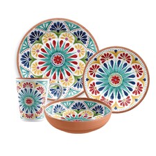 Rio Medallion 32 Piece Dinnerware & Mugs Set for 8 | Multi