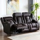 image 7 of Caesar 3 Seater Electric High Back Bonded Leather Recliner Sofa (Brown)