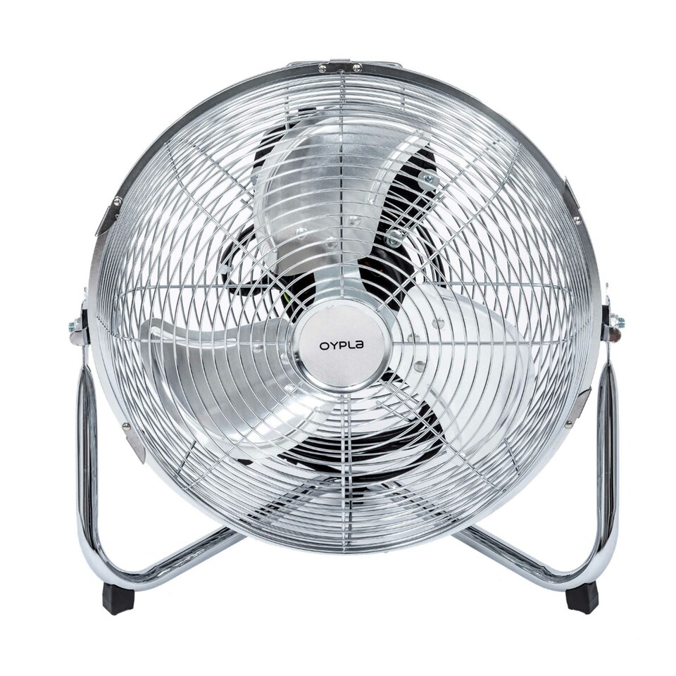 image 1 of Oypla Electrical 12" Inch Chrome 3 Speed Floor Standing Gym Fan Hydroponic