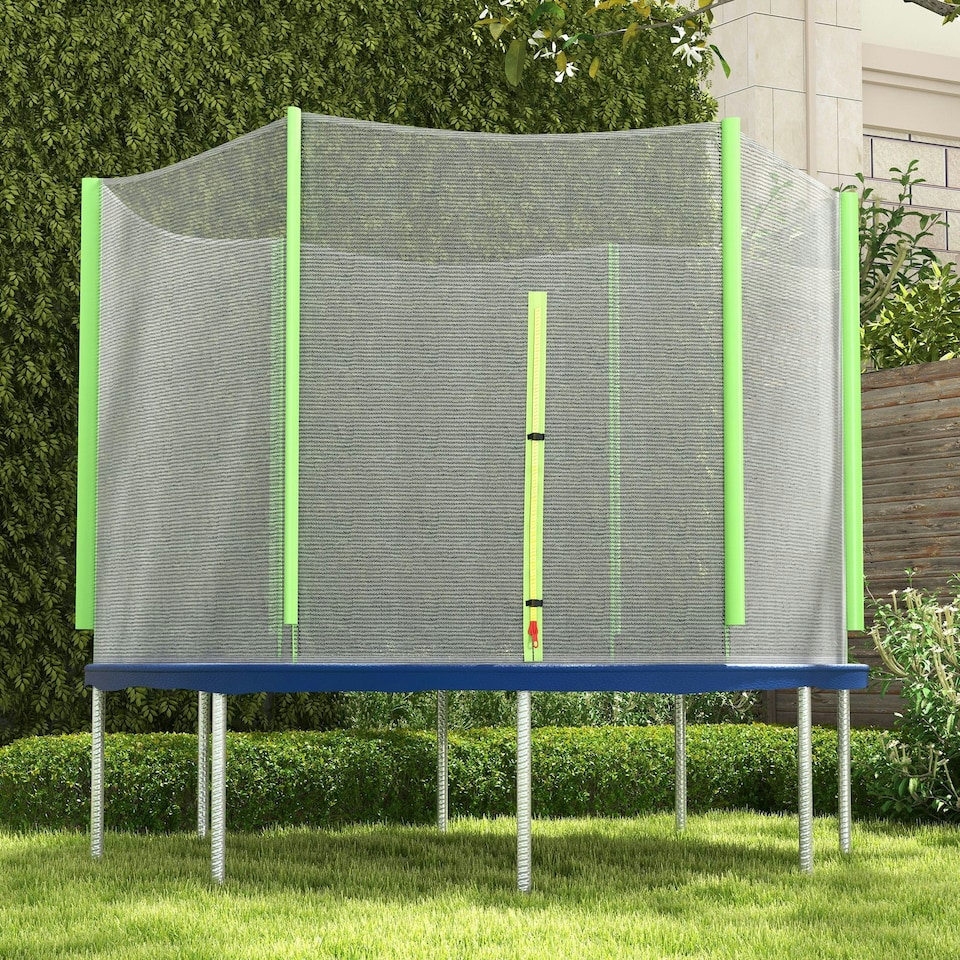image 1 of SPORTNOW 8ft Trampoline Net Replacement Safety Net with Zipped Door, Blue