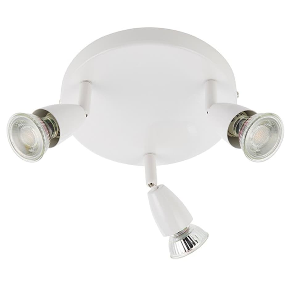 image 1 of Amalfi 3 Light Adjustable Spotlight Gloss White, GU10