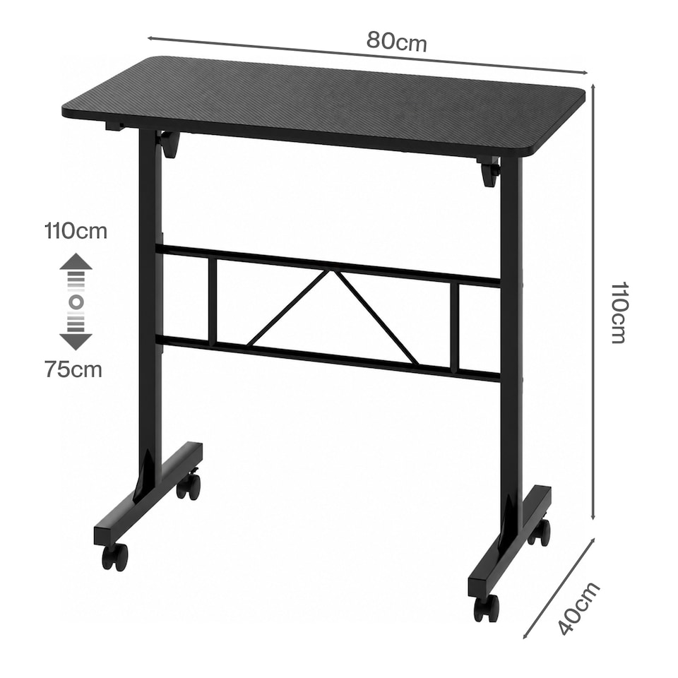 image 1 of Levede Height Adjustable Standing Desk Office Workstation for PC Laptop