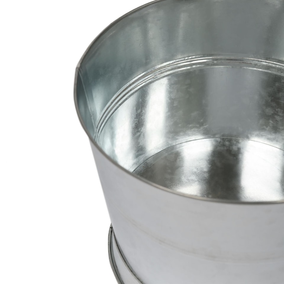 image 1 of Rink Drink Handmade Galvanized Iron Ice Bucket - 26.5cm - Silver