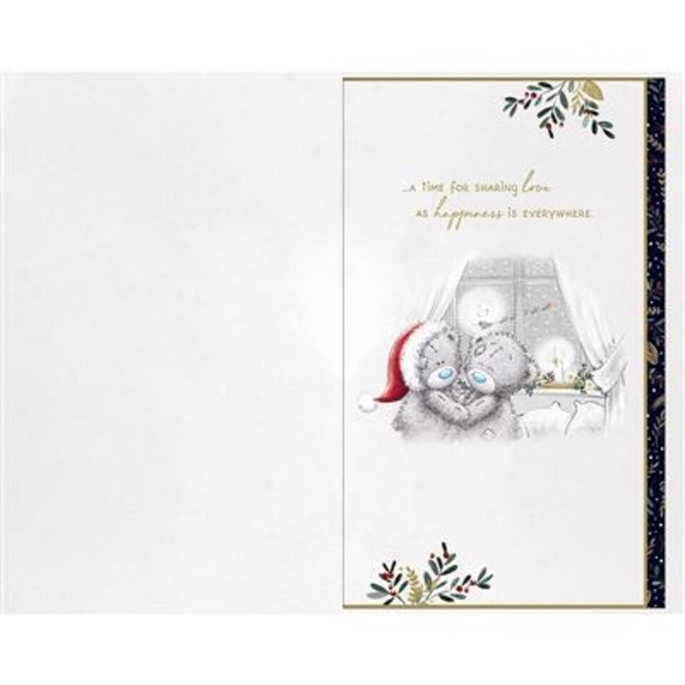 image 1 of Bear Looking Around Door Wife Handmade Christmas Card