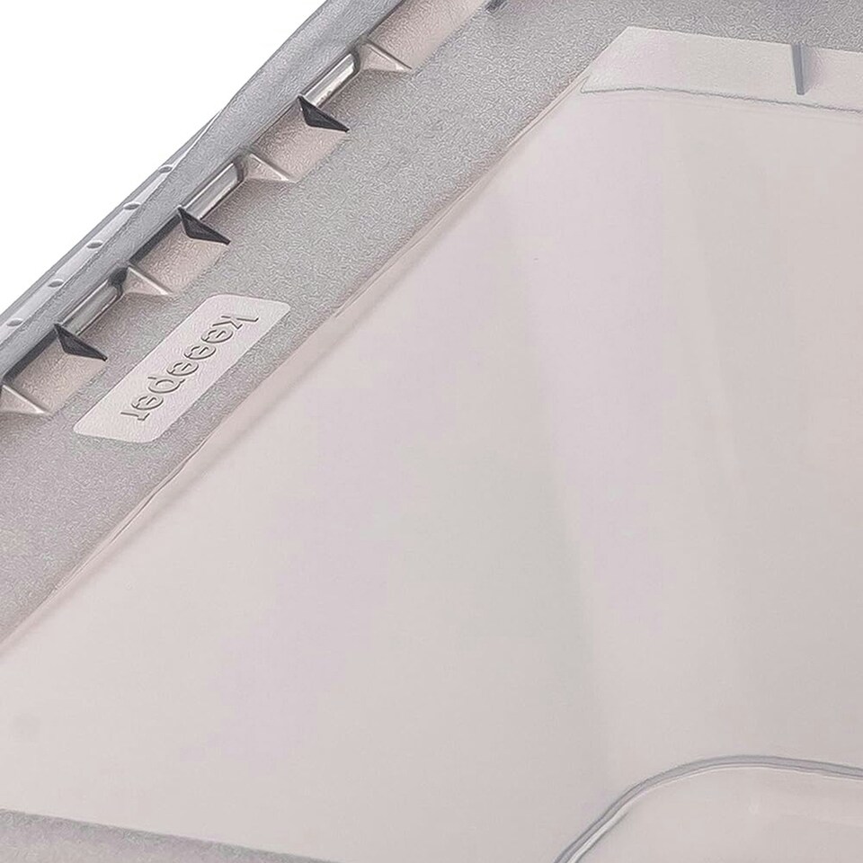 image 1 of Keeeper Set of 3 Storage Boxes 11 Litre with Lid and Air Control System - Transparent Grey