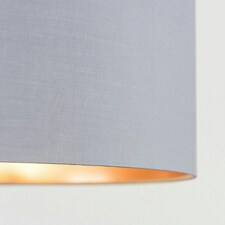 ValueLights Reni Large Grey And Copper Ceiling Pendant Shade