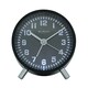 image 1 of Wm.Widdop Round Alarm Clock Sweep Movement with Silver Hands & Feet - Black Black