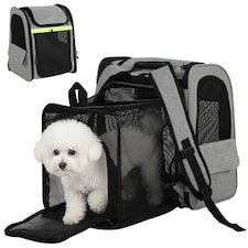 PawHut Dog Carrier Backpack Expandable for Small Puppy Cat for Travel Hiking
