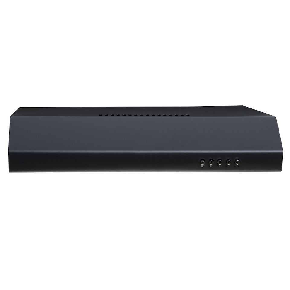 image 1 of SIA STE50BL 50cm Black Slimline Visor Cooker Hood Kitchen Extractor Fan