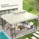 image 7 of Outsunny 3x4m Gazebo Replacement Roof Canopy 2 Tier Top UV Cover Patio Cream