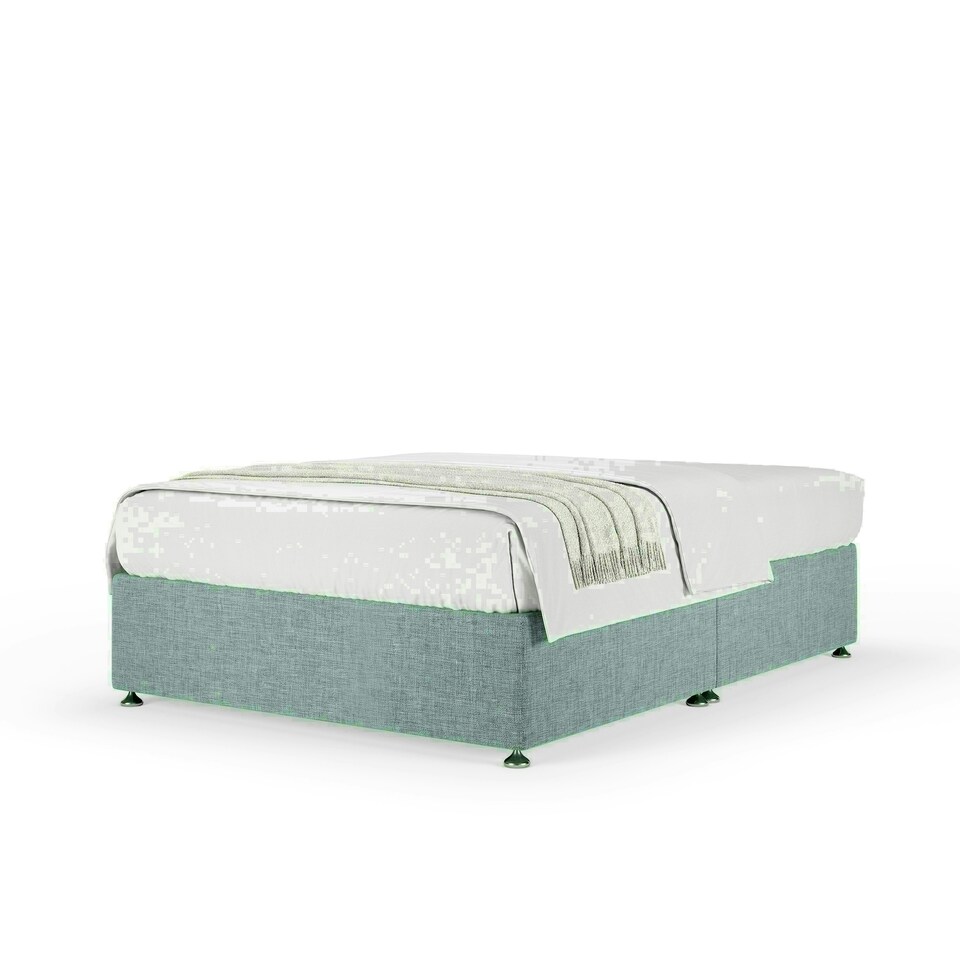 image 1 of Duckegg Linen No Drawer Divan Base Small Double