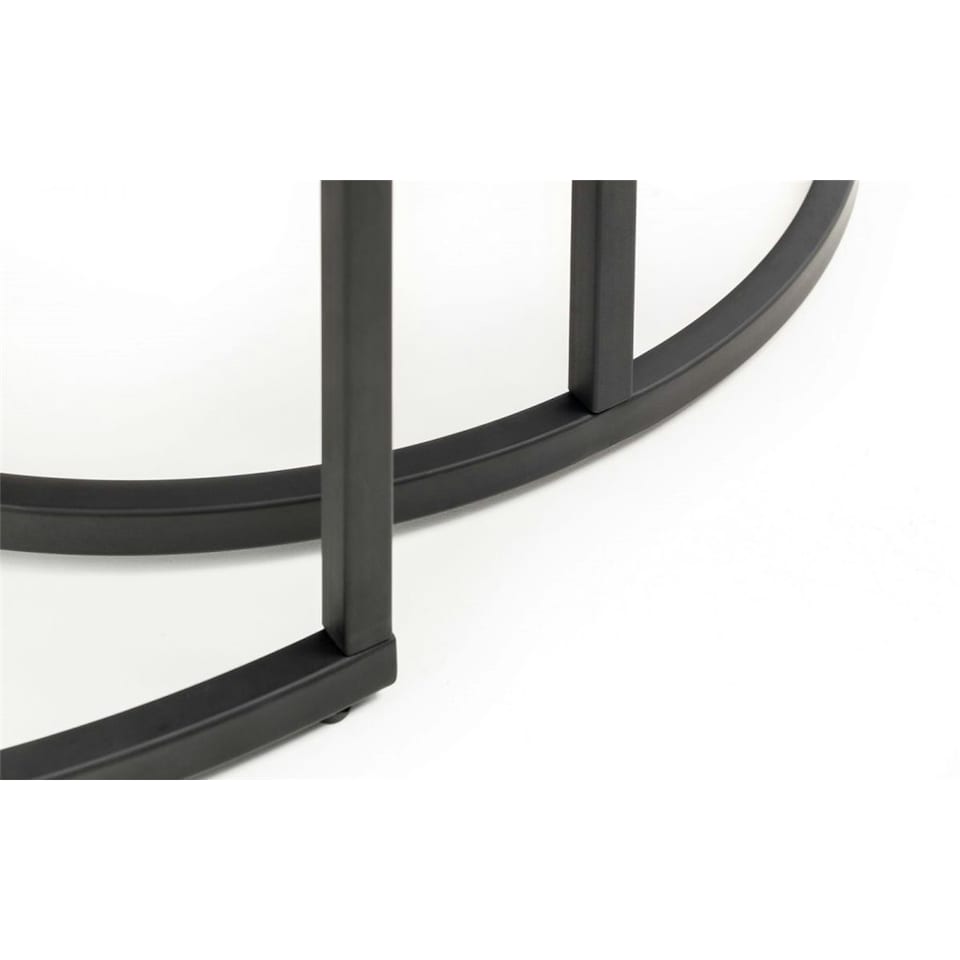 image 1 of Walnut Round Nesting Coffee Tables | Brown | Brown