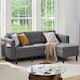 image 2 of Yaheetech 189 cm W 3-Seater Sofa with Ottoman | Grey | Light Grey | Three Seater