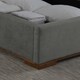 image 3 of 5ft King Size Light Grey Ottoman Lift Up Storage Bed, Grey Soft Velvet Fabric Upholstered Bed Frame Bedstead