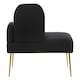 image 4 of Interiors by Premier Black Left Arm Chaise Lounge, Modern Luxury Black and Gold Chaise Lounge, Contemporary Chaise Lounge Sofa