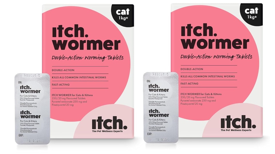 image 1 of Itch Cat Wormer Tablets for Cats 1kg+ 4 Tablets