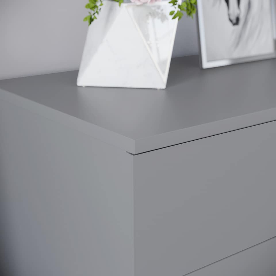 image 1 of Vida Designs Riano 4 Drawer Chest of Drawers Bedroom Storage, Grey