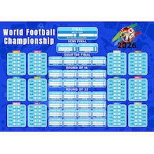 World Football Championship Cup 2026 A0 Fixture Wall Chart