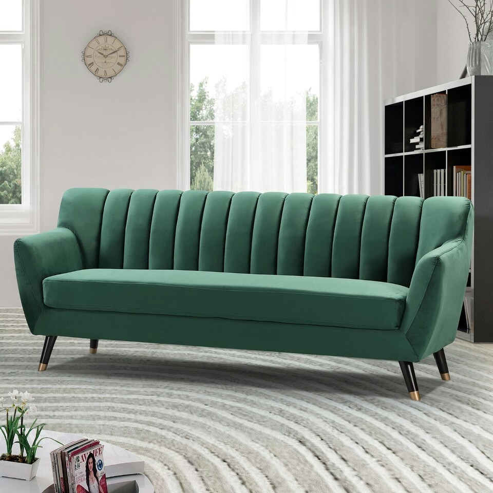 image 1 of Morgan 3 Seat Sofa Green