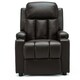 image 2 of Studio Bonded Leather Recliner w Drink Holders Sofa Chair (Brown)