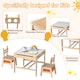 image 5 of COSTWAY 4 in 1 Kids Activity Table and Chairs Set Orange