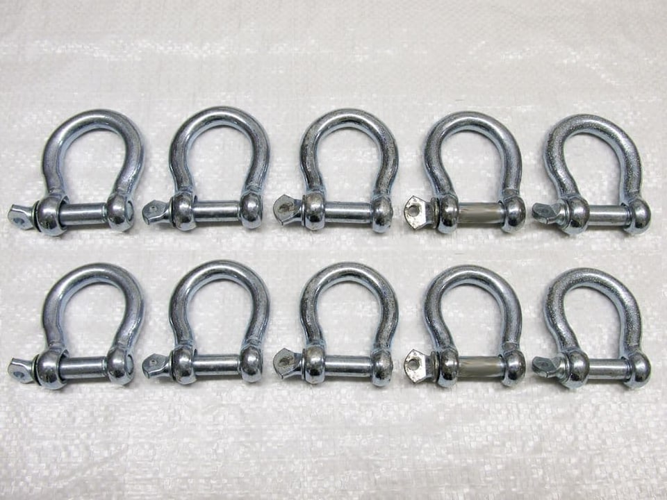 Bow Shackle Screw Pin Galvanised 6MM X10 (Commercial Chain Connector Caravan Tether)